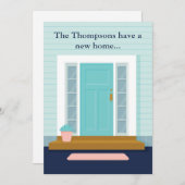 Niedliche neue Zuhause-Adresse ändern Aquamarine T Ankündigung (Vorne/Hinten)