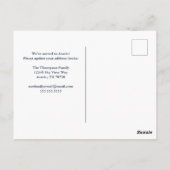 Niedliche neue Zuhause Aquamarine Tür Wir haben di Postkarte (Rückseite)