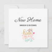 Niedliche neue Zuhause Barakah & Segen Islamische Dankeskarte (Vorderseite)