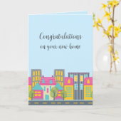 Niedliche neue Zuhause Herzlichen Glückwunsch Käuf Karte (Gelbe Blume)