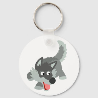 Niedliche Neugierige Cartoon Wolf Schlüsselanhänge Schlüsselanhänger