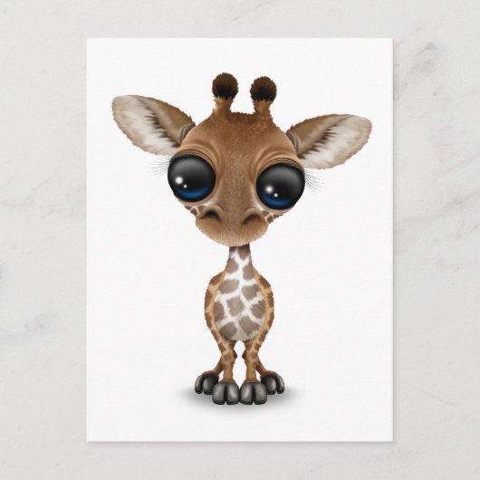 Niedliche Neugierige Kindergiraffe Postkarte (Vorderseite)