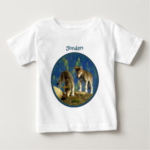 Niedliche Neugierige Welpen Baby T-shirt