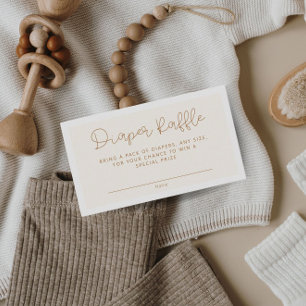 Niedliche Neutral-Windeln-Raffle-Babydusche Begleitkarte