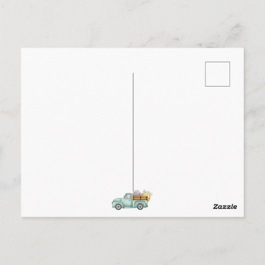 Niedliche Neutrale Babydusche mit Wasserfarbe Postkarte (Rückseite)