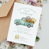 Niedliche Neutrale Babydusche mit Wasserfarbe Postkarte