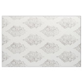 Niedliche neutrale beige-Damast-Kat-Stammmuster Stoff (Fat Quarter (45,7 x 55,9 cm))