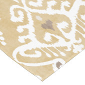 Niedliche, neutrale Goldbeige-Kat-Stammmuster Kurzer Tischläufer (Ecke)