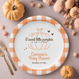 Niedliche neutrale Kleine Pumpkin-Neutral-Babydusc Pappteller