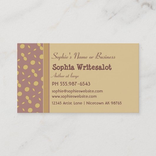 Niedliche neutrale Muster kreative Person Visitenkarte (Vorderseite)