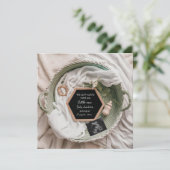 Niedliche, neutrale Schwangerschaftsankündigung Einladung (Stehend Vorderseite)