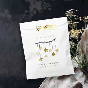 Niedliche, neutrale Yellow Star Mobile Baby Dusche Geschenktütchen