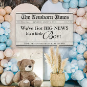 Niedliche Newborn Times Newspaper Baby Boy Girl Du Banner