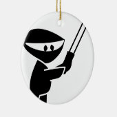 niedliche ninja Grafik Keramik Ornament (Rechts)