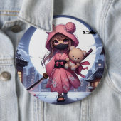 Niedliche Ninja-Kriegerin Button (Beispiel)