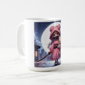 Niedliche Ninja-Kriegerin Kaffeetasse (Vorderseite Links)