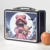 Niedliche Ninja-Kriegerin Metall Brotdose (Beispiel)