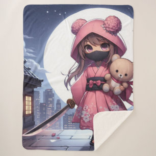 Niedliche Ninja-Kriegerin Sherpadecke