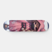 Niedliche Ninja-Kriegerin Skateboard (Horizontal)