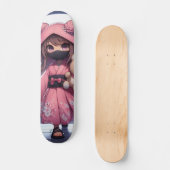 Niedliche Ninja-Kriegerin Skateboard (Vorderseite)