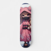 Niedliche Ninja-Kriegerin Skateboard (Vorne)
