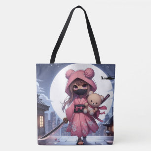 Niedliche Ninja-Kriegerin Tasche