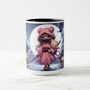 Niedliche Ninja-Kriegerin Tasse
