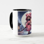 Niedliche Ninja-Kriegerin Tasse (Vorderseite Links)