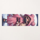 Niedliche Ninja-Kriegerin Yogamatte (Vorderseite (Horizontal))