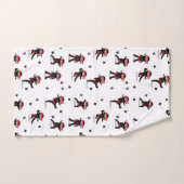 Niedliche Ninja Warrior Black & Red Kids Badhandtuch Set (Handtuch)