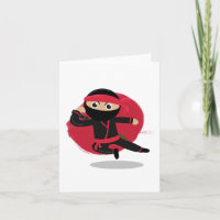 Niedliche Ninja Warrior Black & Red Kids