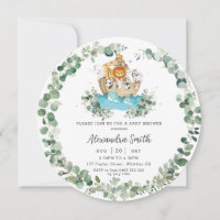 Niedliche Noah's Ark Greenery Neutral Baby Dusche