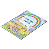 Niedliche Noah's Ark-Illustration Elefanten hippos Notizblock (Linke Seite)