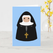 Niedliche Nonnen Karte (Gelbe Blume)