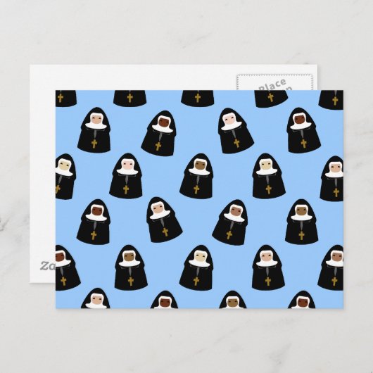 Niedliche Nonnen Postkarte (Vorne/Hinten)