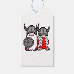 Niedliche nordische Gnome Viking Tomte Couple Skan Geschenkanhänger