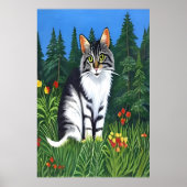 Niedliche Norwegische Waldkatze | Art der AI Poster (Vorne)