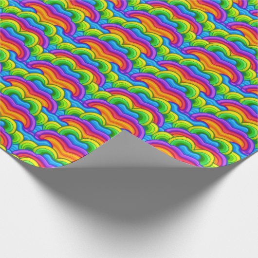 Niedliche Nostalgie Kinder Rainbows Formen Arches  Geschenkpapier (Ecke)