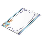 Niedliche Nostalgie-Krankenschwester Pinup in der  Notizblock (angewinkelt)