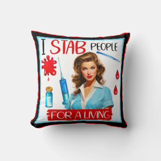 Niedliche Nostalgie Pinup für ein Leben Kissen