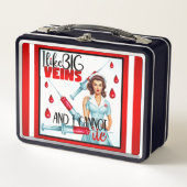 Niedliche Nostalgische Krankenschwester Ich mag gr Metall Brotdose (Vorderseite)