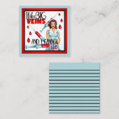 Niedliche Nostalgische Krankenschwester Ich mag gr Mitteilungskarte (Vorne/Hinten)