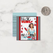 Niedliche Nostalgische Krankenschwester Ich mag gr Mitteilungskarte (Vorderseite/Rückseite Beispiel)