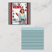 Niedliche Nostalgische Krankenschwester Ich mag gr Mitteilungskarte (Vorne/Hinten)