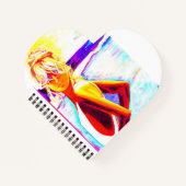 NIEDLICHE NOTE PAD, HERZGESTELLT, COOL FUN FARBE NOTIZBLOCK (Vorderseite)