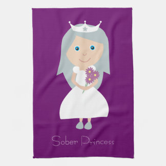 Niedliche nüchterne Prinzessin Purple Handtuch