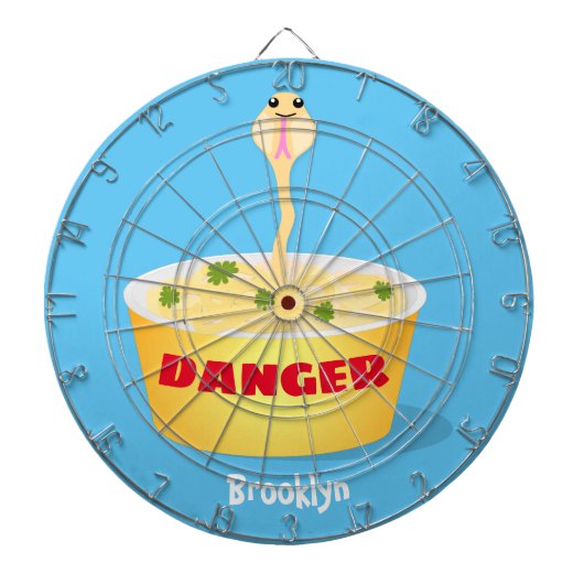 Niedliche Nudeln Schlange Cartoon Illustration Spa Dartscheibe (vorne)