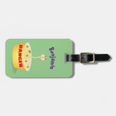 Niedliche Nudeln Schlange Cartoon Illustration Spa Gepäckanhänger (Vorderseite horizontal)