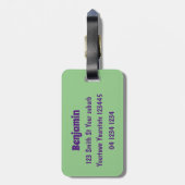 Niedliche Nudeln Schlange Cartoon Illustration Spa Gepäckanhänger (Rückseite vertikal)