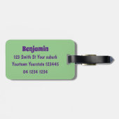 Niedliche Nudeln Schlange Cartoon Illustration Spa Gepäckanhänger (Rückseite horizontal)